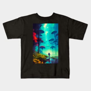 Abstract Another World Explorer Kids T-Shirt